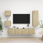 vidaXL Ensemble de meuble TV 5 Pièces Chêne sonoma Aggloméré