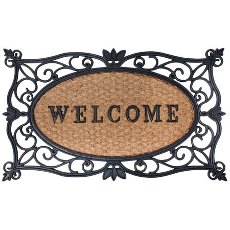 Esschert design paillasson welcome 75 x 45 cm caoutchouc rb107