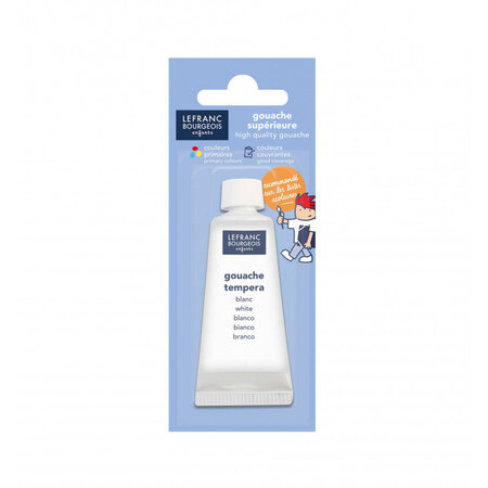 Tube de peinture gouache - 20 ml - blanc - lefranc bourgeois