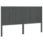 vidaXL Tête de lit Gris 125 5x4x100 cm Bois massif de pin