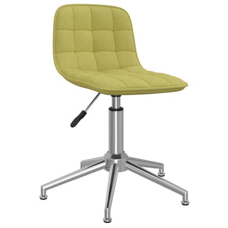 vidaXL Chaise pivotante de salle à manger Vert Tissu