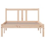 vidaXL Cadre de lit Bois massif 100x200 cm