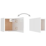 vidaXL Ensemble de meubles TV 3 Pièces Blanc brillant Aggloméré