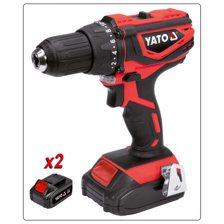 YATO Perceuse-visseuse sans cordon 2 batteries Li-ion 3 0Ah 18V 40Nm