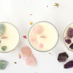 Kit DIY Bougie Lithothérapie Aventurine/ ite