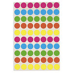 280 Étiquettes Couleurs Assorties Ø 24