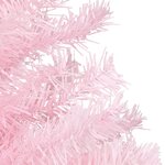 vidaXL Sapin de Noël artificiel avec support rose 240 cm PVC