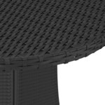 vidaXL Salon de jardin 7 Pièces avec coussins Résine tressée Noir