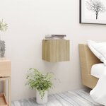vidaXL Table de chevet Chêne sonoma 30 5x30x30 cm Aggloméré