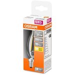 Osram ampoule led flamme coup de vent clair filament 2 5w=25 e14 chaud