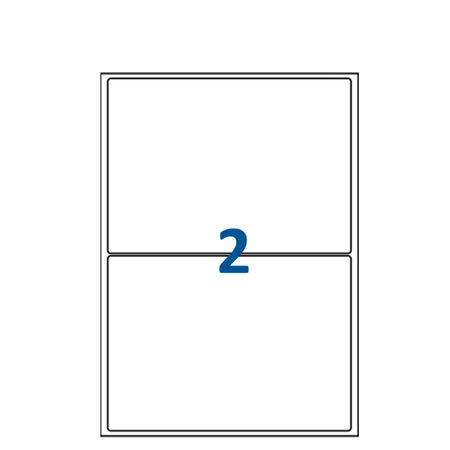Lot de 200 planches étiquettes autocollantes sur feuille a4 : 199,6 x 143,5 mm (2 étiquettes par feuille, spéciales bons de transport)