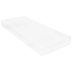 vidaXL Lit avec matelas et éclairage USB Bordeaux Velours 90x200 cm