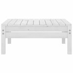 vidaXL Salon de jardin 7 Pièces Blanc Bois de pin massif
