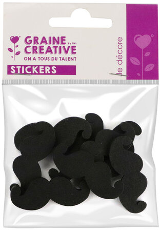 Moustaches adhésives en bois 17mm 8 pièces