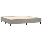 vidaXL Lit à sommier tapissier et matelas Gris clair 200x200cm Velours