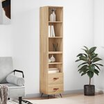 vidaXL Buffet haut Chêne sonoma 34 5x34x180 cm Bois d'ingénierie