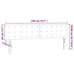 vidaXL Tête de lit à LED Bleu 200x5x78/88 cm Tissu