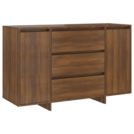 vidaXL Buffet avec 3 tiroirs Chêne marron 120x41x75 cm Aggloméré
