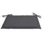 vidaXL Chaises pliables de jardin 2 Pièces avec coussins Bambou