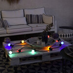 Guirlande guinguette led noire  compatible ampoules e27  5m extensible