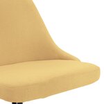 vidaXL Chaise pivotante de salle à manger Jaune Tissu