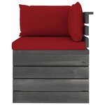 vidaXL Salon palette de jardin 8 Pièces avec coussins Bois de pin massif
