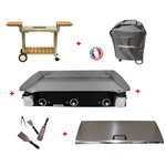 Pack plancha électrique planchaelec lux 830 carbon - chariot elysee 830