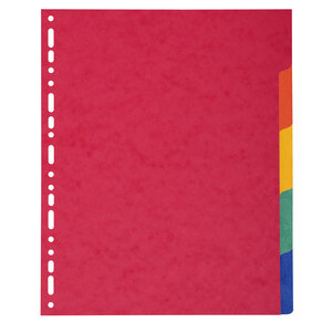 Intercalaires En Véritable Carte Lustrée Souple 225g/m2 Fsc Avec 5 Onglets Neutres - Blanc - X 25 - Exacompta