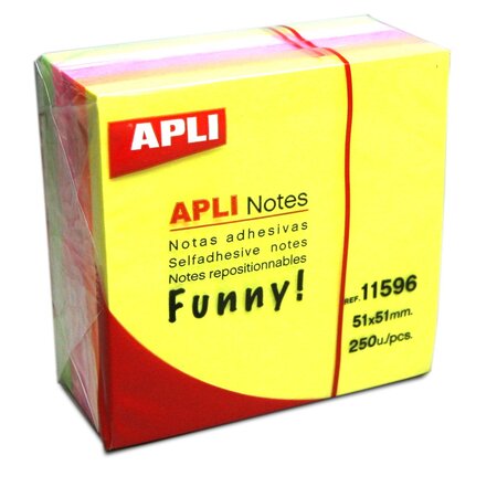 Mini cube de 250 notes adhésif repositionnable 51 x 51 mm apli