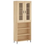 vidaXL Buffet haut Chêne sonoma 69 5x34x180 cm Bois d'ingénierie