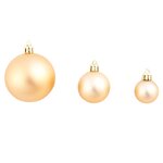 vidaXL Ensemble de boules de Noël 100 Pièces 3/4/6 cm Rose/Doré