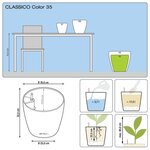 LECHUZA Jardinière Classico Color 35 ALL-IN-ONE Blanc 13210