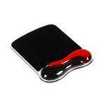Tapis de souris ergonomique - repose poignet - kensington - duo gel noir/rouge