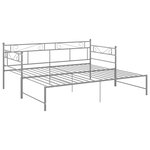 vidaXL Cadre de canapé-lit extensible Gris Métal 90x200 cm