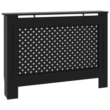 vidaXL Cache-radiateur Noir 112x19x81 cm MDF