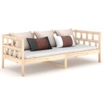 vidaXL Lit de jour bois de pin massif 90x200 cm