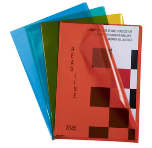 Sachet De 10 Pochettes Coin Polypropylène Lisse Premium - A4 - Couleurs Assorties - X 10 - Exacompta