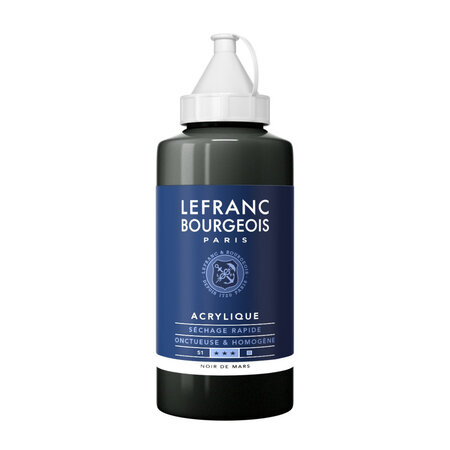Peinture acrylique en bidon - noir de mars - lefranc & bourgeois