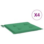 vidaXL Coussins de chaise de jardin 4 Pièces vert 50x50x3 cm tissu oxford