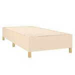 vidaXL Sommier tapissier avec matelas et LED Crème 90x200 cm Tissu