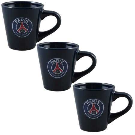 Trois tasses en céramique psg