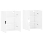 vidaXL Armoires murales 2 Pièces blanc brillant 69 5x34x90 cm