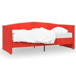 vidaXL Lit avec éclairage USB Rouge bordeaux Velours 90x200 cm
