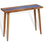 vidaXL Table console Teck Résine 100 x 35 x 75 cm