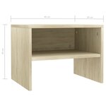 vidaXL Tables de chevet 2 Pièces Chêne sonoma 40 x 30 x 30 cm Aggloméré