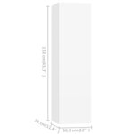 vidaXL Ensemble de meuble TV 4 Pièces Blanc Aggloméré