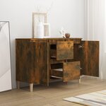 vidaXL Buffet Chêne fumé 103 5x35x70 cm Bois d'ingénierie