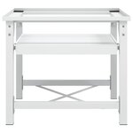 vidaXL Socle pour machine à laver avec étagère coulissante Blanc