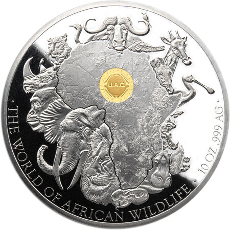 Pièce de monnaie en Argent 3000 Francs g 311 (10 oz) Millésime 2023 WORLD OF AFRICAN WILDLIFE