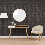 vidaXL Panneaux muraux 12 Pièces noir 50x50 cm EPS 3 m² pierre
